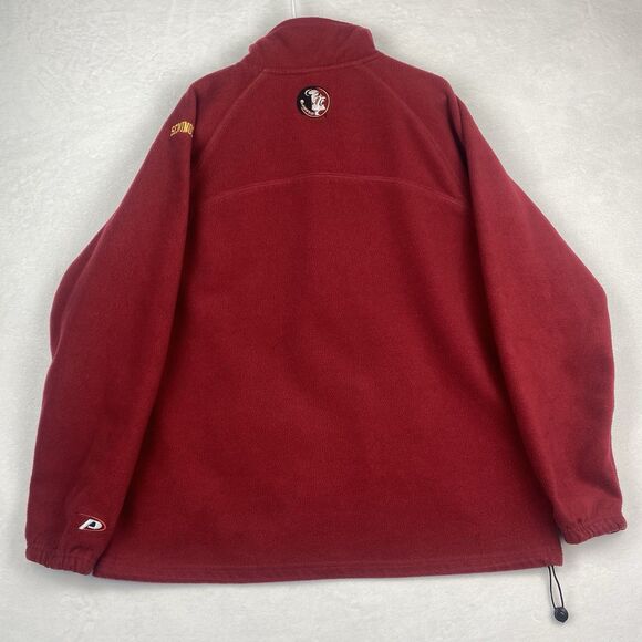 Pro Player Florida State Seminoles Fleece Jacket Mens Large Red Logo Full Zip - Picture 2 of 9